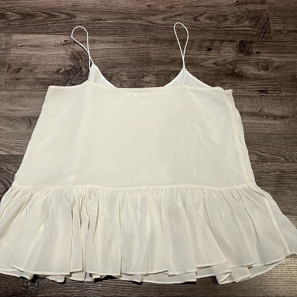 Club Monaco White Silk Peplum Tank - Picture 3 of 5